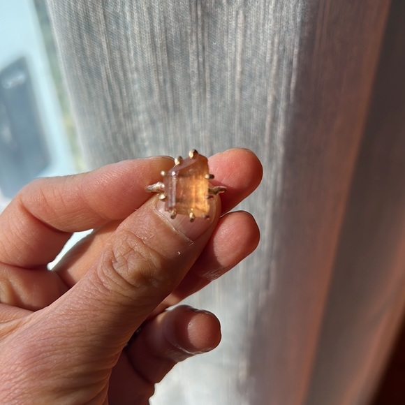 Variance Imperial Topaz Medium Stone 18K, 14K, Yellow and Rose Gold Ring 6.5 - Picture 3 of 9